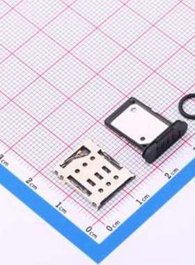XDSM-1023-4332A SIM卡连接器 拔插式 NanoSIM卡 3件套 SMD