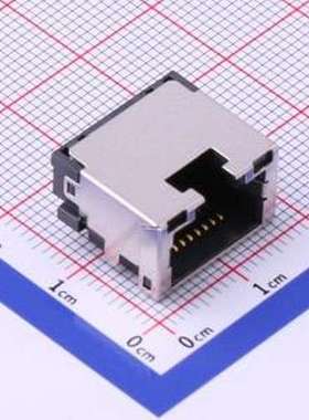 RC02434 以太网连接器(RJ45 RJ11) 沉板 带LED SMD