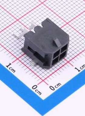 HC-MX3.0-2*2AWT-05 线对板针座 2x2P 间距:3mm 卧贴 黑色 SMD,P=