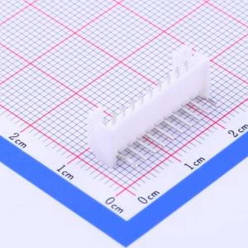 A2001WR-10P1 线对板针座 系列:PH 间距:2mm 1x10P 白色 弯插,P=2