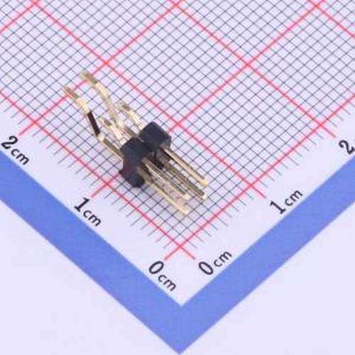 X6521WRS-2x02E-C60D87 排针 2x2P 间距:2.54mm 方针 SMD,P=2.54m