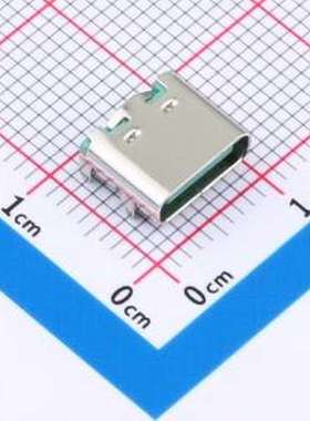 MC-1017ALLP16 USB连接器 USB TYPE C 16PIN单排7.35绿色 SMD