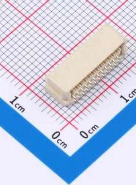 SHC-24AWB 线对板针座 2x12P 间距:1mm 卧贴 SMD,P=1mm,卧贴