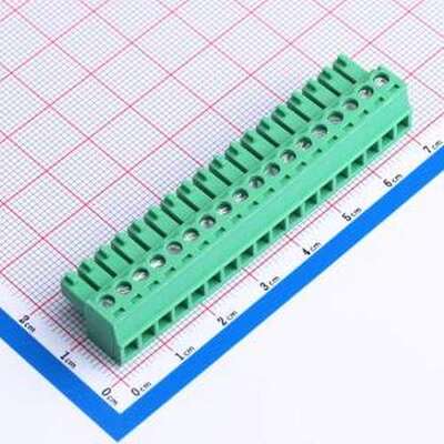 MX15EDGK-3.81-18P-GN01-Cu-Y-A 插拔式接线端子 3.81mm 1x18P 排