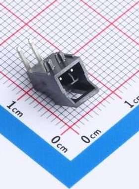X2513WR-02AS-LPSN 线对板针座 1x2P 间距:2.5mm 弯插 黑色 插件,