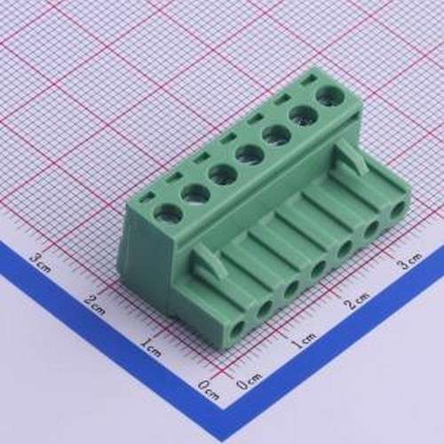 KF2EDGK-5.0-7P 插拔式接线端子 5mm 1x7P 排数:1 每排P数:7 P=5m