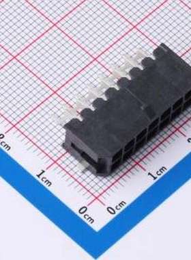 HC-MX3.0-2*7AWT-05 线对板针座 2x7P 间距:3mm 卧贴 黑色 SMD,P=