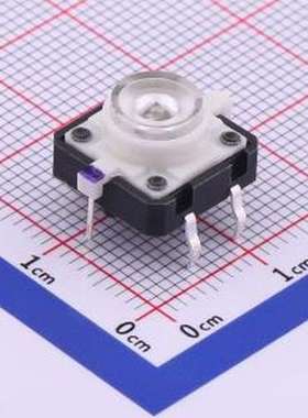 K6-1212A06 轻触开关 12.00mmx12.00mm 橙色带灯开关 插件