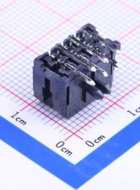 430450600 线对板针座 2x3P 间距:3mm 弯插 系列:Micro-Fit(MX 3.