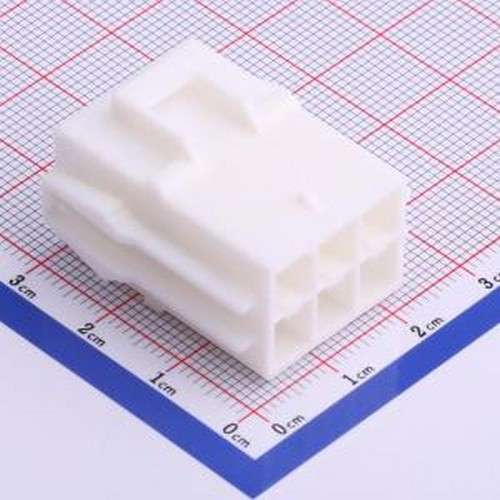 HX62008-6R 胶壳(线对板/线对线) 6.2mm 2x3P 白色 P=6.2mm