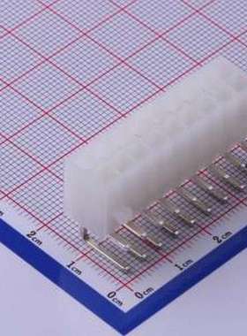 C4255WR-F-2X09P 线对板针座 2x9P 间距:4.2mm 弯插 白色半透明