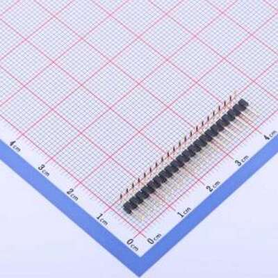 X4611WR-21I-C40D28 排针 1x21P 间距:2mm 方针 弯插,P=2mm