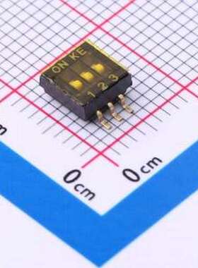DSHP03TSGER 拨码开关 1.27mm 3位贴片拨码开关(S脚) SMD-6P,5.4x