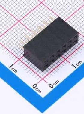 HDGCPH2.54-PZS-2X6 排母 2x6P 间距:2.54mm 直插 插件,P=2.54mm
