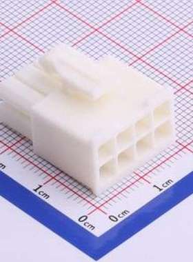 HX41405-8P 胶壳(线对板/线对线) 2x4P 4.14mm 白色 P=4.14mm