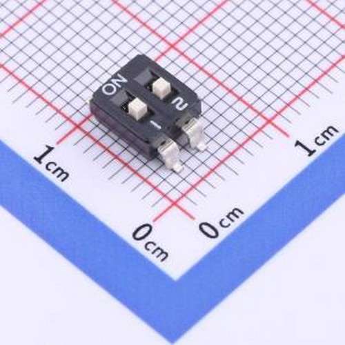 DIS02GE 拨码开关 2.54mm间距 2P两态贴片拨码开关 SMD-4P,5.5x6m