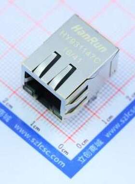 HY931147C 以太网连接器(RJ45 RJ11) 带LED 插件
