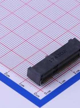 1759503-1 金手指连接器 0.8mm P数:52P SMD,P=0.8mm,卧贴