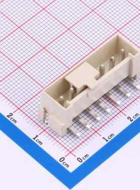 HCZZ0596-7 线对板针座 1x7P 间距:3.96mm 立贴 系列:VH 米色 SMD