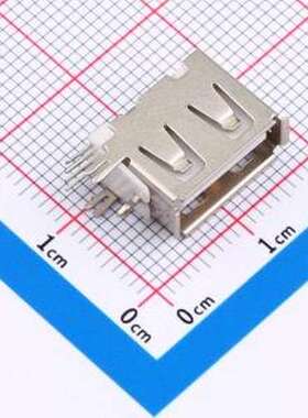 XDBF-0424-11 USB连接器 侧插板 USB 2.0AF 短体卷边10MM长 插件