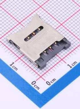 ZX-MSIM-481.8J SIM卡连接器 翻盖式 MicroSIM卡 卡座 SMD