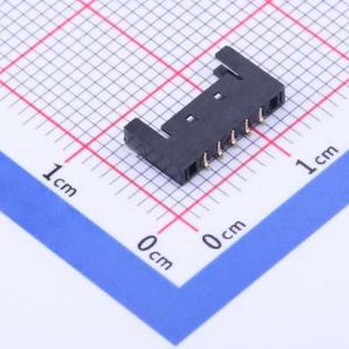 M1503RS-05-BK线对板针座 1x5P间距:1.5mm卧贴 SMD,P=1.5mm,卧