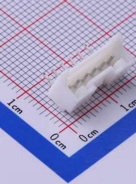 HX20018-6WA 线对板针座 1x6P 间距:2mm 弯插 白色 弯插,P=2mm