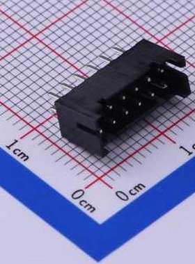 HX20016-12A black 线对板针座 2x6P 间距:2mm 直插 黑色 插件,P=