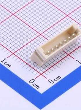 HX15001-7AWB 线对板针座 1x7P 间距:1.5mm 卧贴 SMD,P=1.5mm,卧