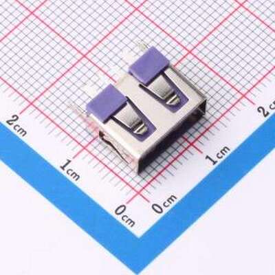 XUDF-012-0107D USB连接器 5A大电流USB 2.0AF 180度直插板10.0长