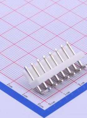 A3961WR-08P 线对板针座 间距:3.96mm 1x8P 白色 弯插,P=3.96mm