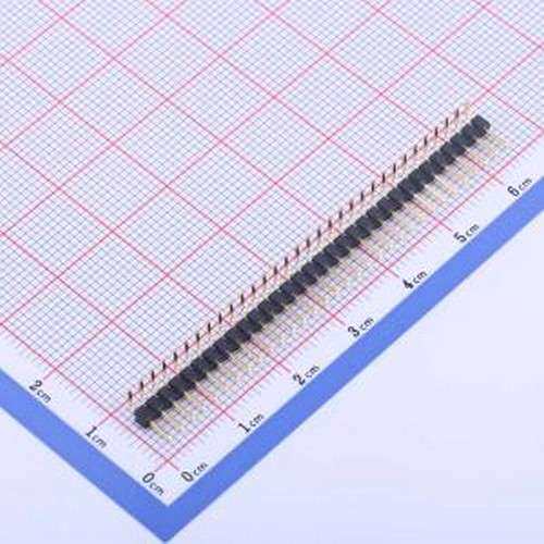 X4611WR-32I-C40D28 排针 1x32P 间距:2mm 方针 弯插,P=2mm