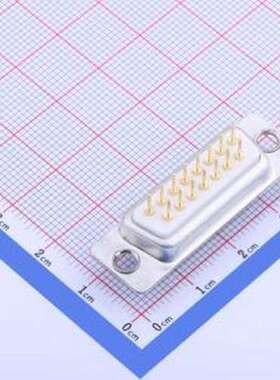 GDP15F-180 D-Sub/VGA连接器 插针式DP15两排母头车白胶光孔电镀1