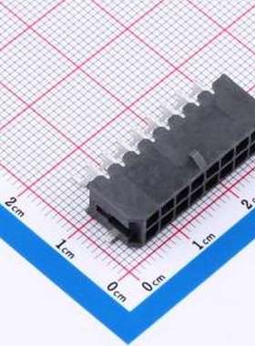 HC-MX3.0-2*8AWT-05 线对板针座 2x8P 间距:3mm 卧贴 黑色 SMD,P=