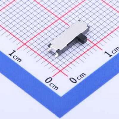 MSK13C02 滑动开关 三档侧拨贴片 8脚拨动 黑柄,柄长1.5mm,耐温,