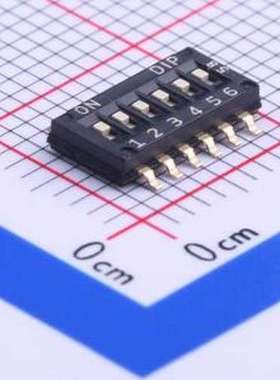 DHN-06-V-T/R 拨码开关 6位 包含引脚总宽度6.7mm 贴片 SMD-12P,4