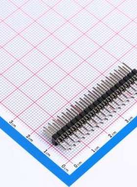 PZ254-2-19-WS 排针 2x19P 间距:2.54mm 方针 卧贴 黑色 SMD,P=2.