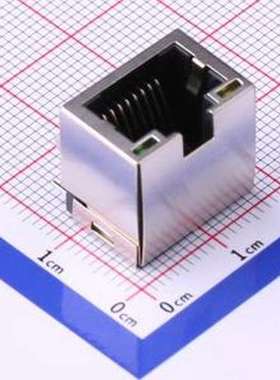 RC02113 以太网连接器(RJ45 RJ11) 弯插 带LED 插件