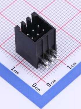 JL15EDGRHD-25403B01 插拔式接线端子 2x3P 2.54mm 黑色 弯插,P=2