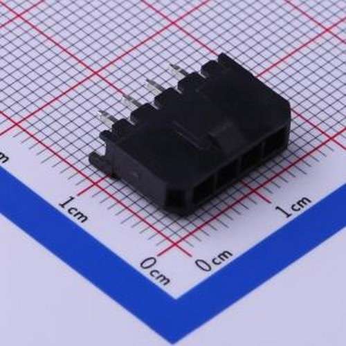 C3030WV-F-04P 线对板针座 1x4P 间距:3mm 直插 黑色 插件,P=3mm