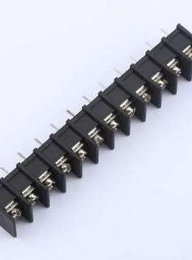 WJ45S-B-9.5-12P 栅栏式接线端子 间距P=9.5mm 12Pin位 边脚 黑色