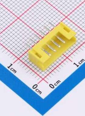 WF-1A200A6P-Y 线对板针座 间距2.0mm 直插 黄色 1x6P 插件,P=2mm