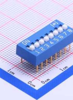 VDG-08LG-R 拨码开关 VDG-08LG-R 蓝色 插件