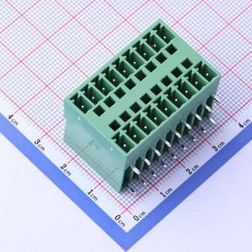 DB2ERH-3.81-2*9P-GN 插拔式接线端子 3.81mm 2x9P 排数:2 每排P