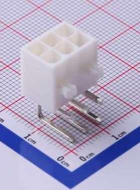 C4255WR-F-2X03PV0 线对板针座 2x3P 间距:4.2mm 弯插 白色 弯插,