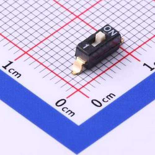 DSIC01LS-P 拨码开关 平拨,凸起式 1位拨码开关 SMD,3.5x6.2mm