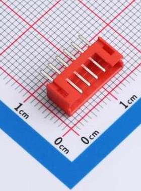 XY-PH2.0-6A11-R 线对板针座 PH 2.0mm 1x6P 直插 红色 插件,P=2m
