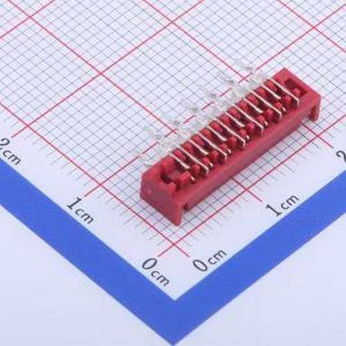 X9127WR-12B4-9TSNRE 线对板针座 间距:1.27mm 弯插 大红色 弯插,