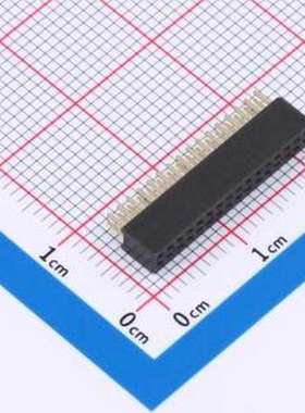 B127UP-ZS16P 排母 间距1.27mm 2x16P 直插 插件,P=1.27mm