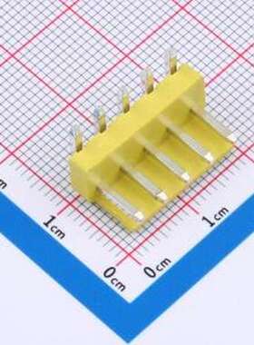 WF-1B396A5P-Y 线对板针座 间距2.0mm 弯插 黄色 1x5P 弯插,P=3.9